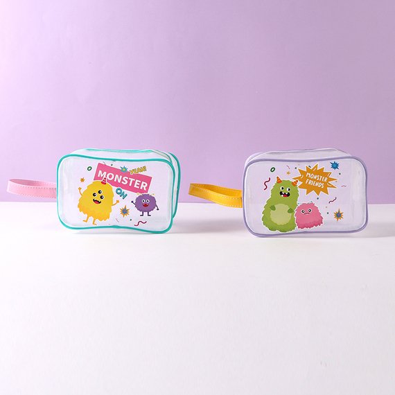 Little Monster Fresh Mesh Square Makeup Bag