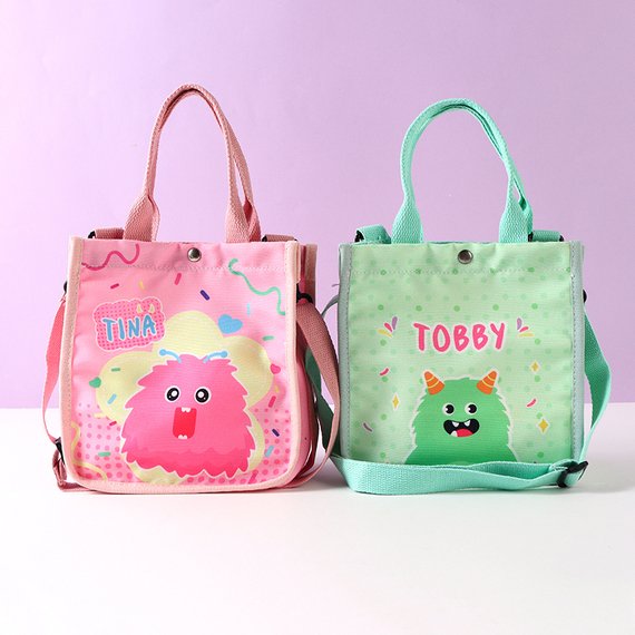 Little Monster Cute Square Dual-use Canvas Bag